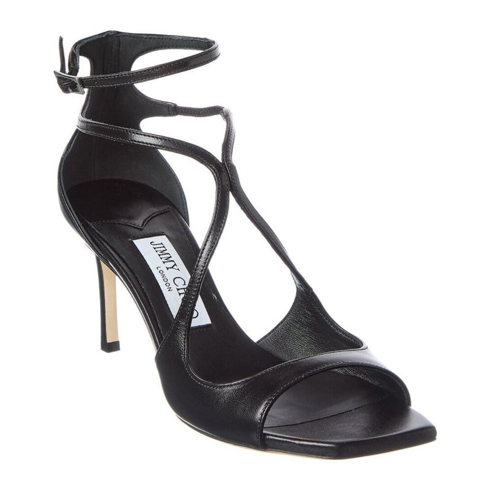 Jimmy Choo Ayla 75 Leather Sandal, Black